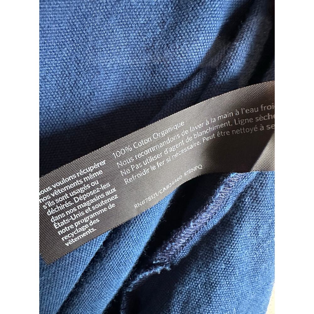Eileen Fisher Block Printed Organic Cotton Kimono Jacket Denim Blue 3X - Picture 6 of 8
